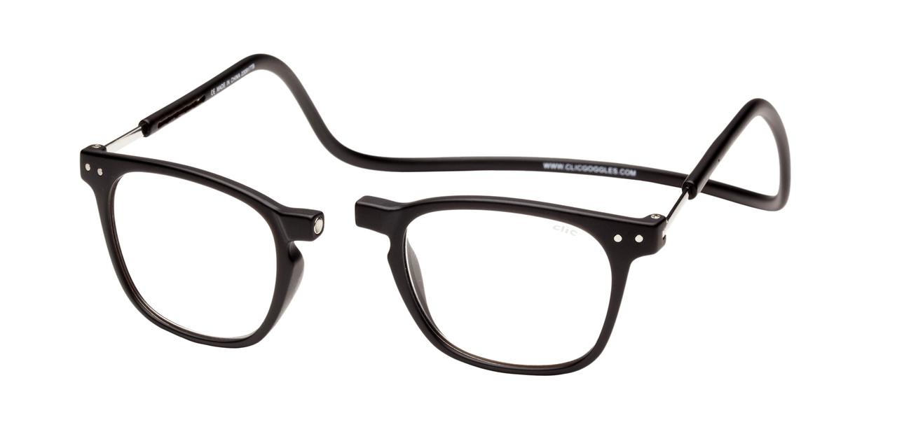 Clic Manhattan Oval Reading Glasses in Black